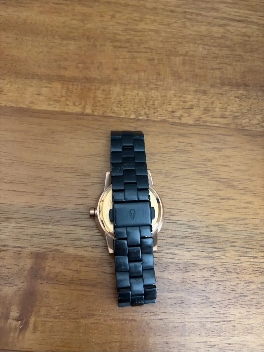 Nixon Black Dial Watch with Gold Case